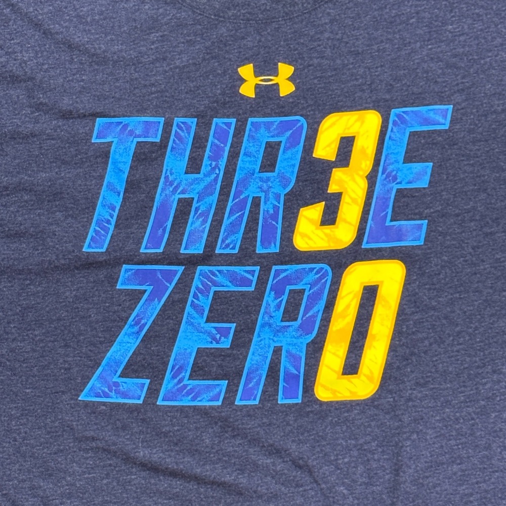 Under Armour Steph Curry THR3E ZERO Mens XL HeatGear T Shirt Blue SC30 2016